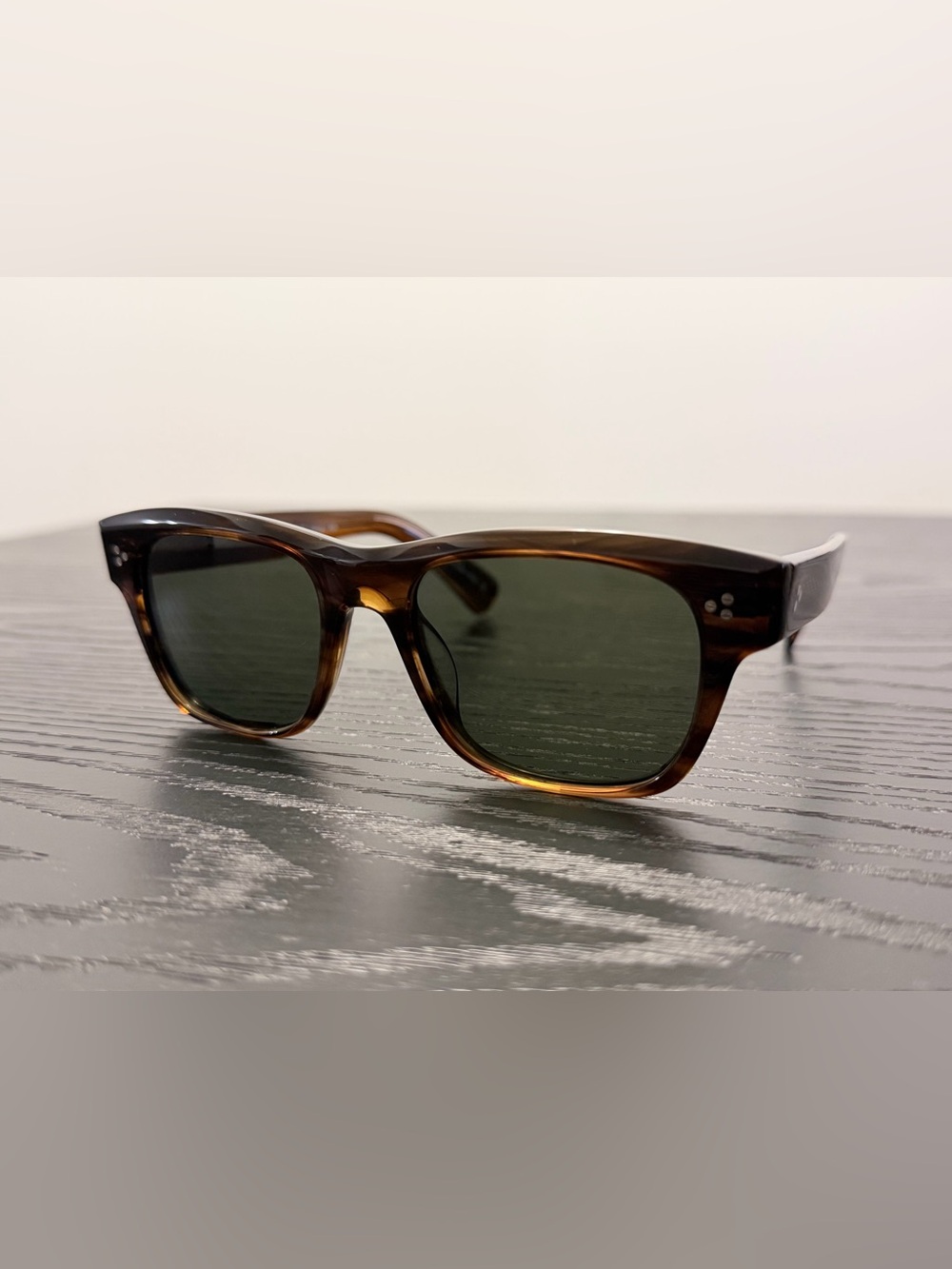 Oliver Peoples Birell Sun OV5524SU Tortoise Sunglasses with Green Lenses